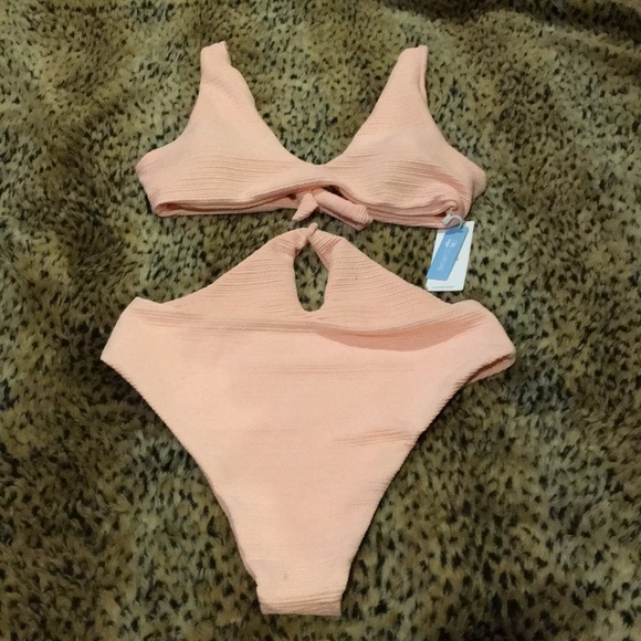 Cupshe Other - SOLD Cupshe Peach Tie-Back Bikini Set